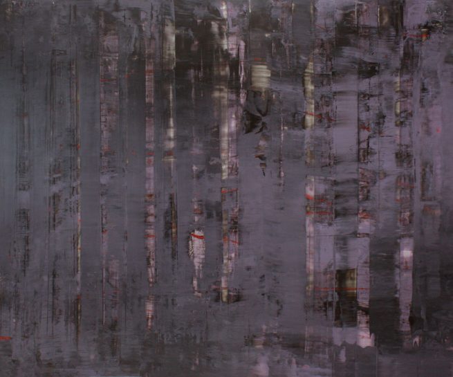 Parallel Layers Number 12 Black and Red 2018 • 36" x 48" • Mixed Media