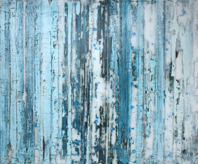 Parallel Layers Number 14 Blue 2018 • 36" x48" • Mixed Media