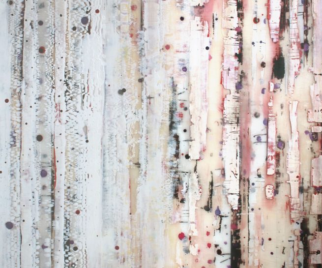 Parallel Layers Number 16 Red 2018 • 48" x 36" • Mixed Media