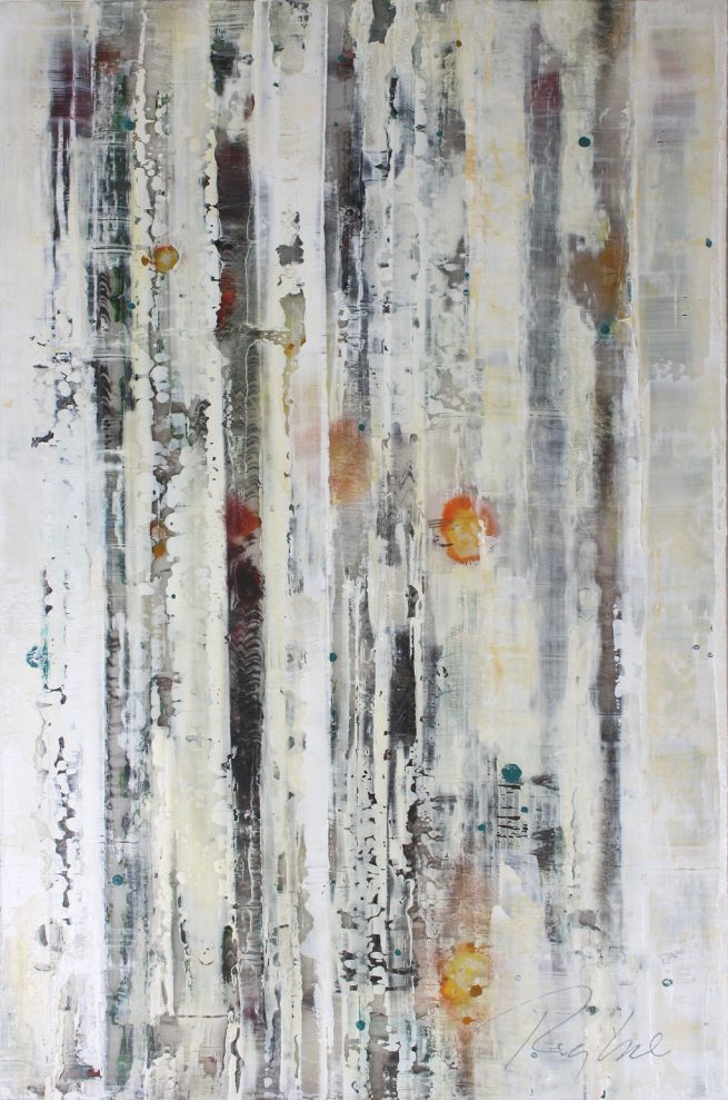 Parallel Layers Number 19 White 2018 • 18" x 12" • Mixed Media