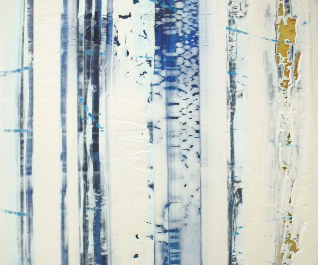 Parallel Layers Number 8 Blue 2018 • 24" x 18" • Mixed Media