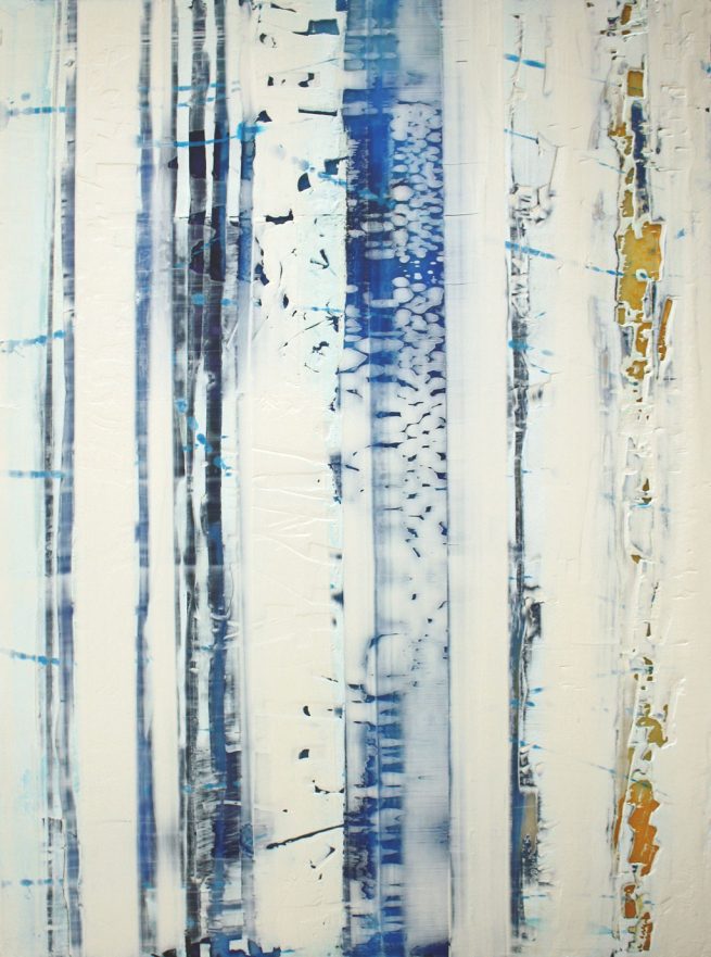 Parallel Layers Number 8 Blue 2018 • 24" x 18" • Mixed Media