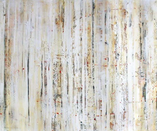 Parallel Layers Number 21 White 2018 • 42" x 60" • Mixed Media