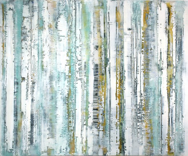 Parallel Layers Number 05 Celeste Blue 2019 • 48" x 60" • Mixed Media