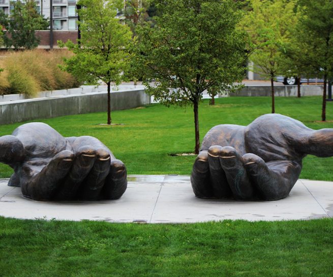 Serve and Protect • 38" x 20' x 20' • Bronze • 2013